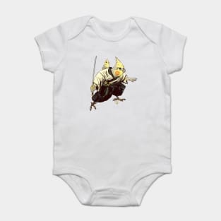 Lone Bird and Chick Baby Bodysuit